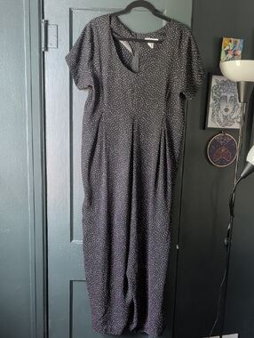 Vintage Express Black Polka Dot Wide Leg Jumpsuit
